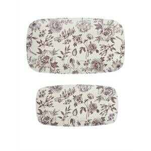 NEW SWEET WATER DECOR delft stacking melamine tray – set of 2 in brown
